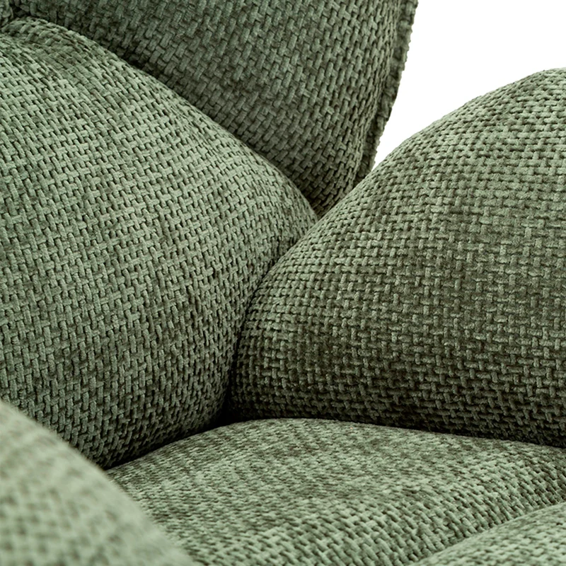 Fauteuil pivotant Dustin tissu chenille Vert et Noir