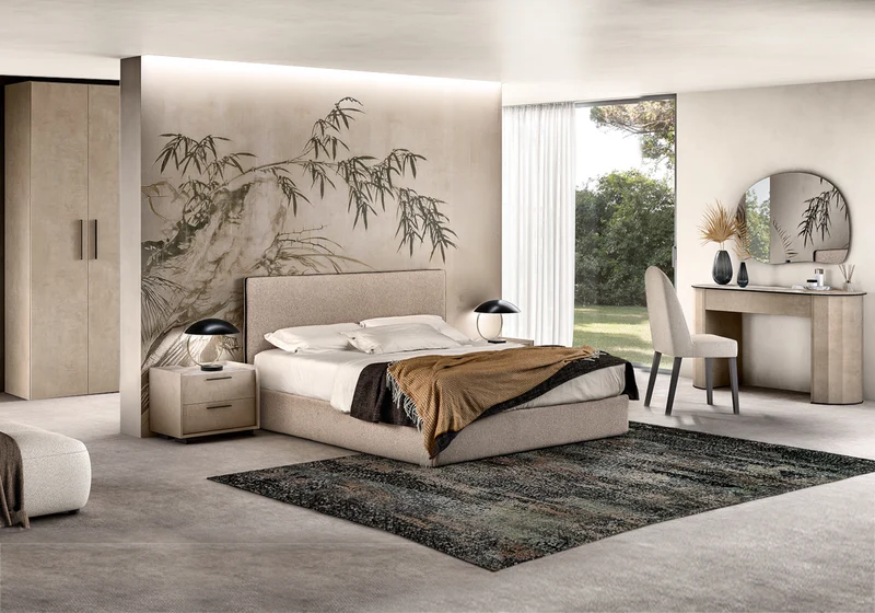 Armoire 2 portes design italien effet pierre - Dune