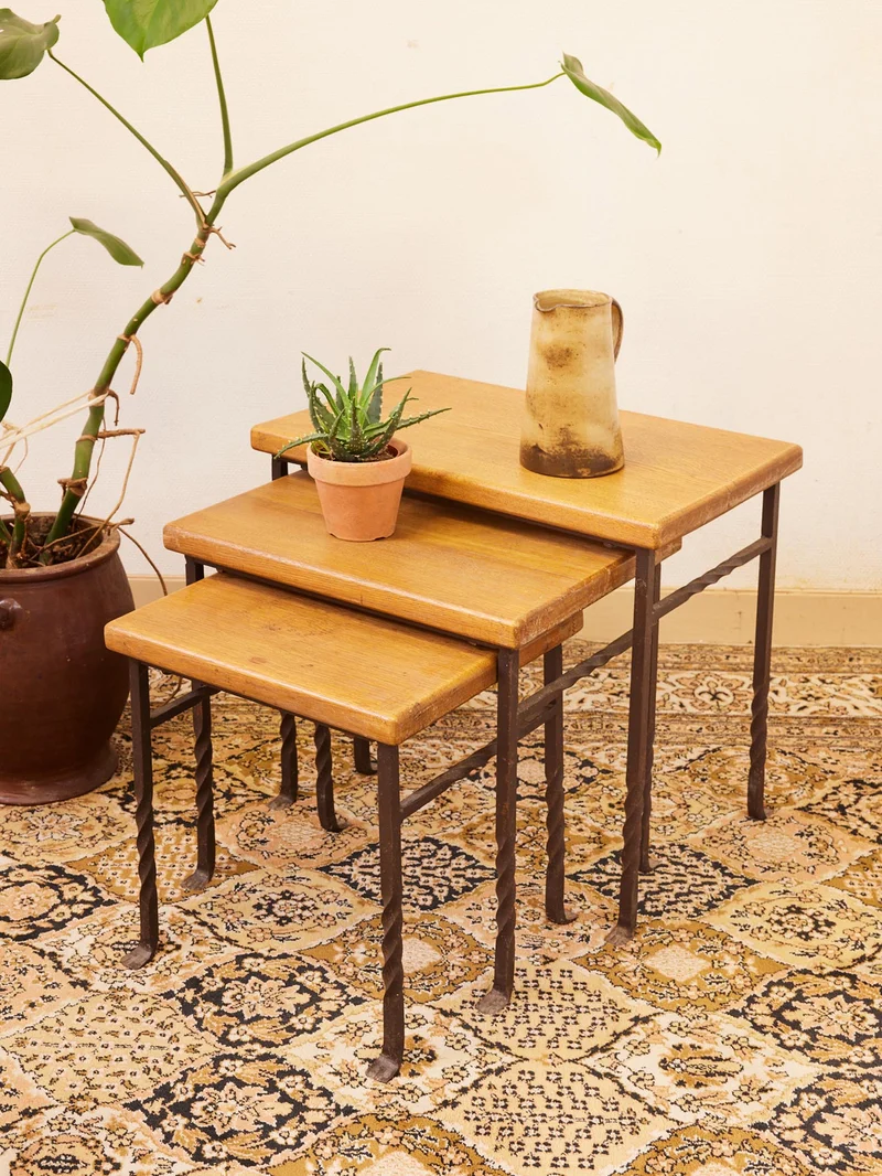 Barbara, les tables gigognes en fer forgé N°200