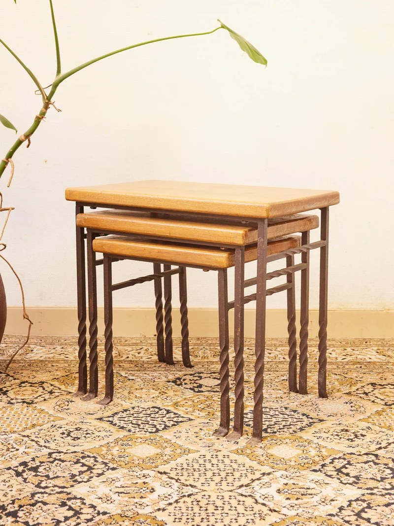 Barbara, les tables gigognes en fer forgé N°200