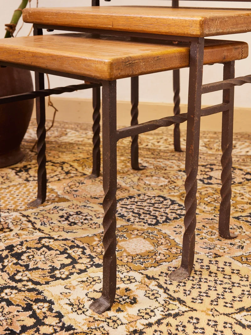 Barbara, les tables gigognes en fer forgé N°200