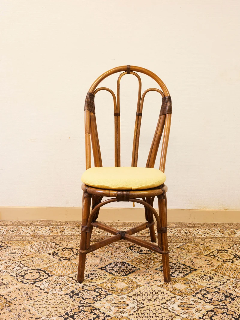 Claude, la paire de chaises en rotin N°1586