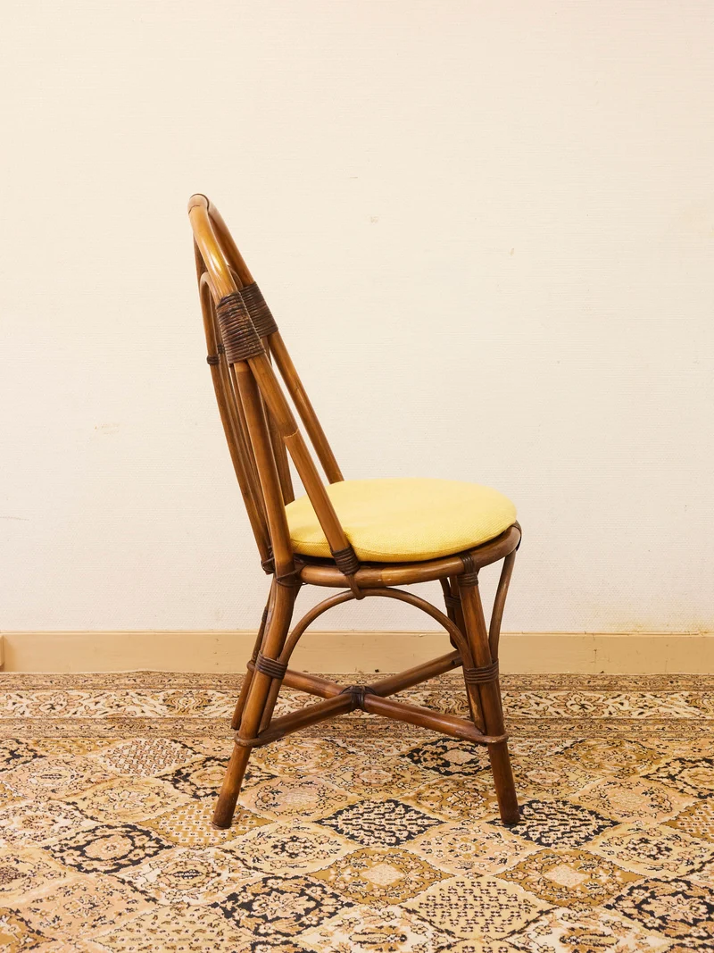 Claude, la paire de chaises en rotin N°1586