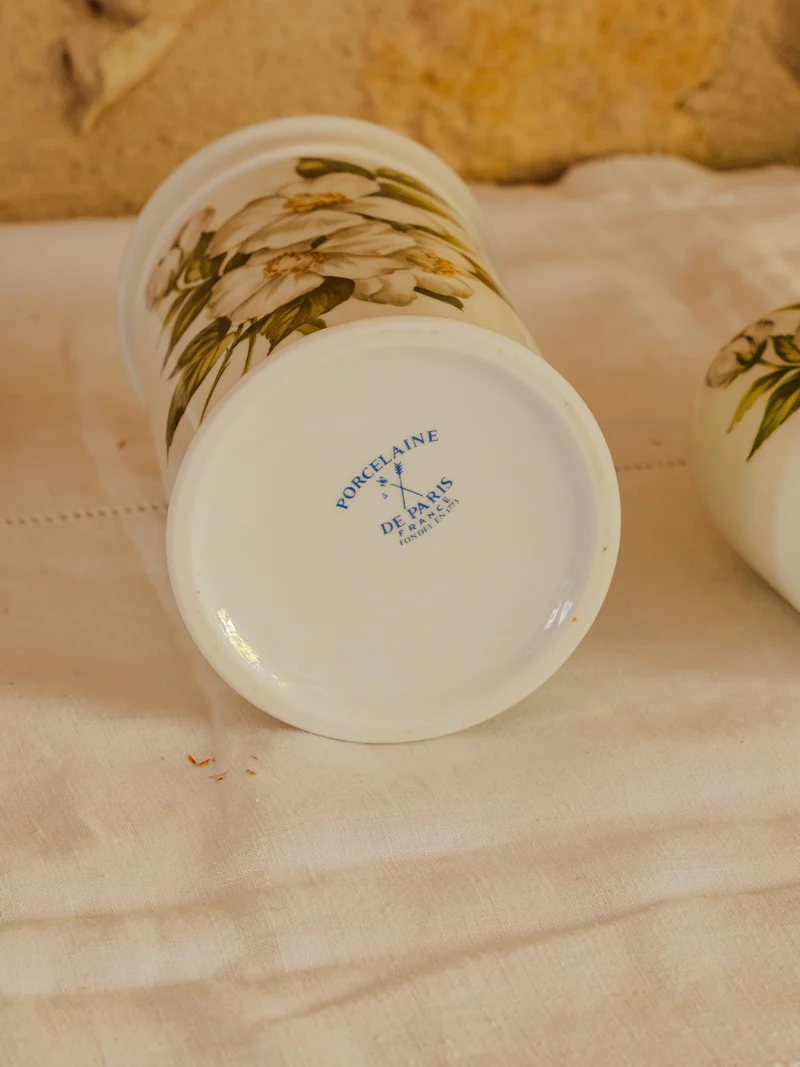 Alix, l'ensemble de pots en porcelaine blanche N°1149