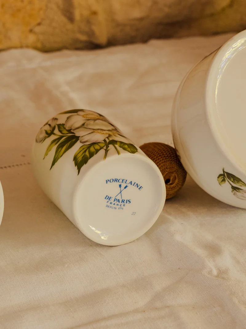 Alix, l'ensemble de pots en porcelaine blanche N°1149