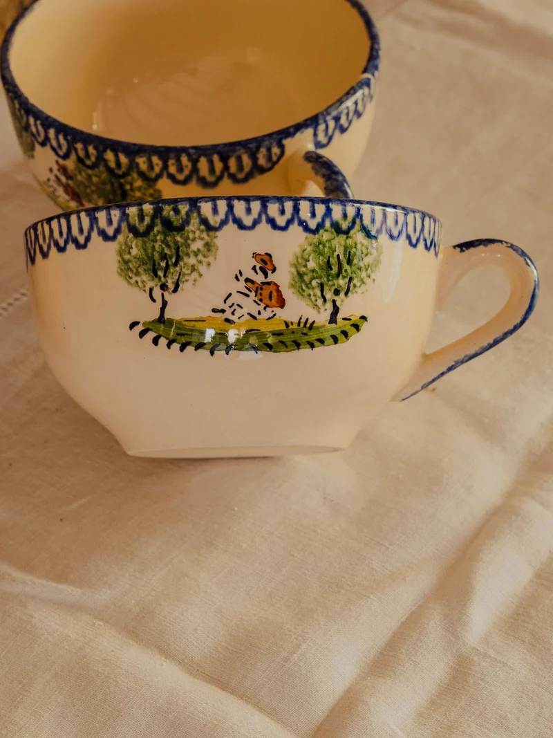 Léandre, le lot de 3 tasses en faïence N°212