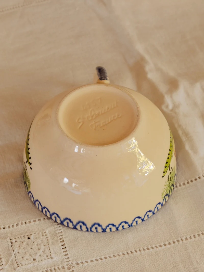 Léandre, le lot de 3 tasses en faïence N°212