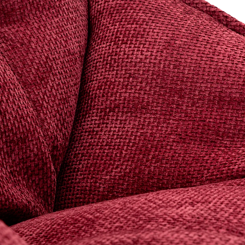 Fauteuil pivotant Corey tissu chenille Bordeaux et Noir