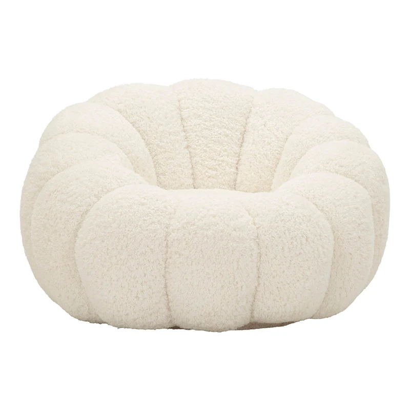 Fauteuil Ophélie tissu bouclette Blanc