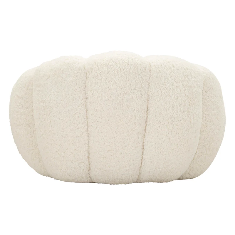 Fauteuil Ophélie tissu bouclette Blanc