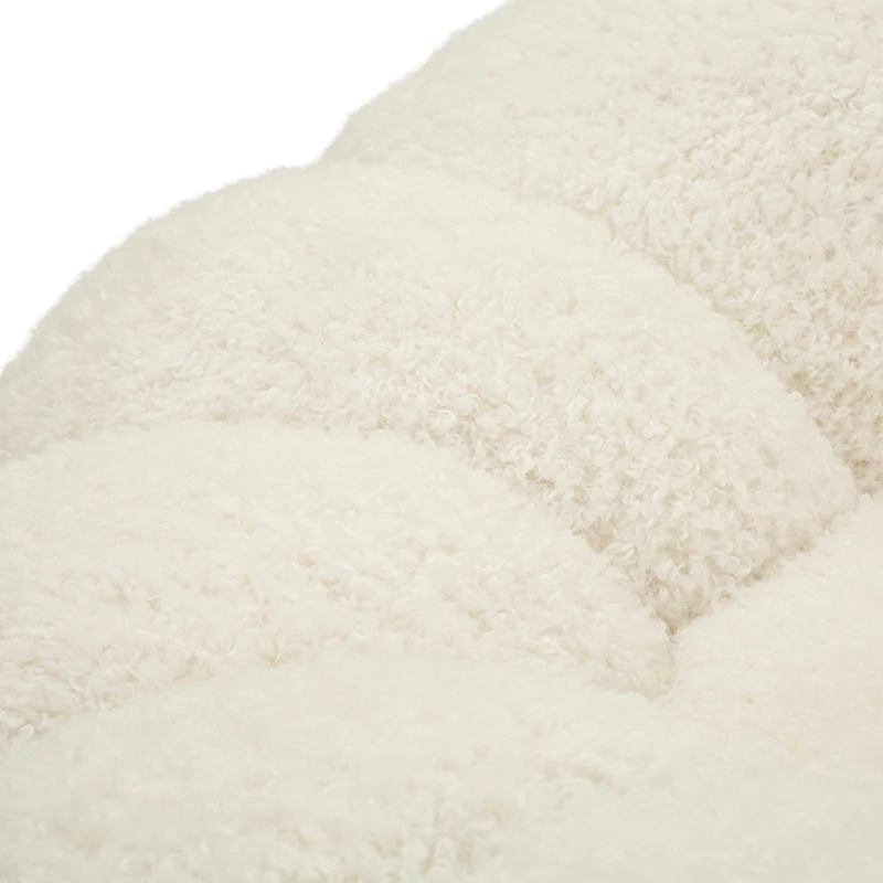 Fauteuil Ophélie tissu bouclette Blanc