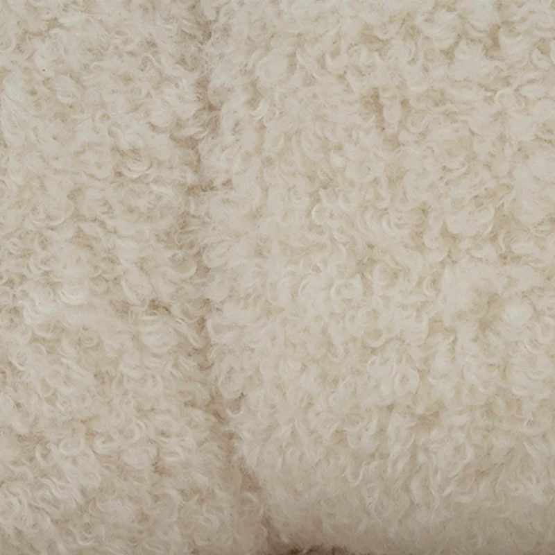 Fauteuil Ophélie tissu bouclette Blanc
