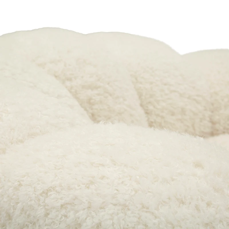Fauteuil Ophélie tissu bouclette Blanc