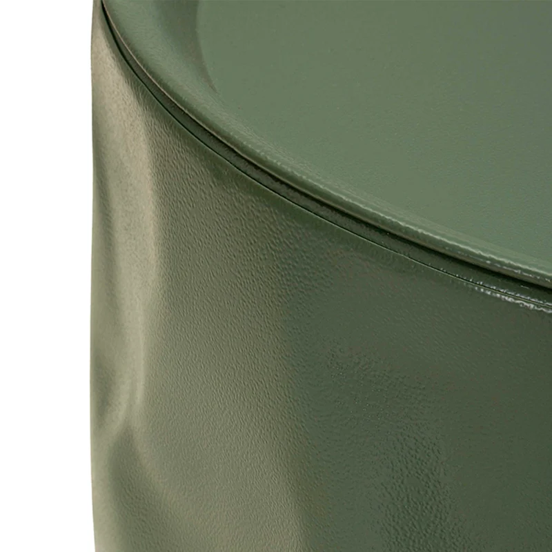 Lot de 2 bouts de canapé 39 cm et 35 cm métal froissé Kiera Vert et Taupe