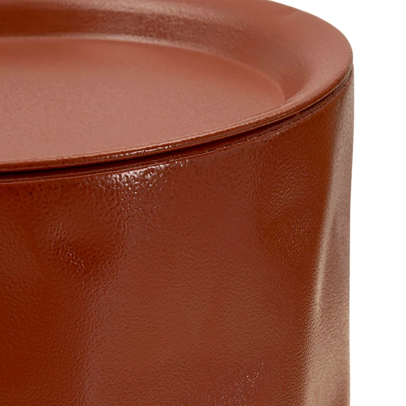 Lot de 2 bouts de canapé 30 cm et 27 cm métal froissé Kiera Bordeaux et Taupe