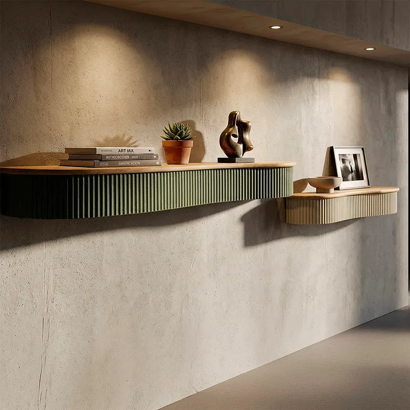 Étagères murale 86 et 65 cm Frieda Vert et Taupe