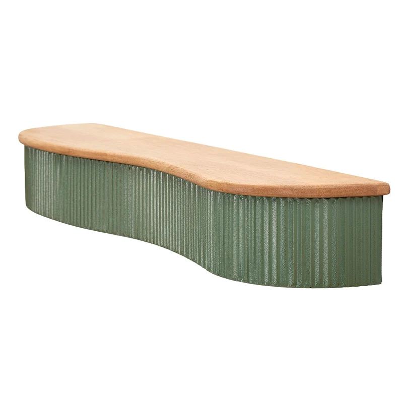 Étagères murale 86 et 65 cm Frieda Vert et Taupe