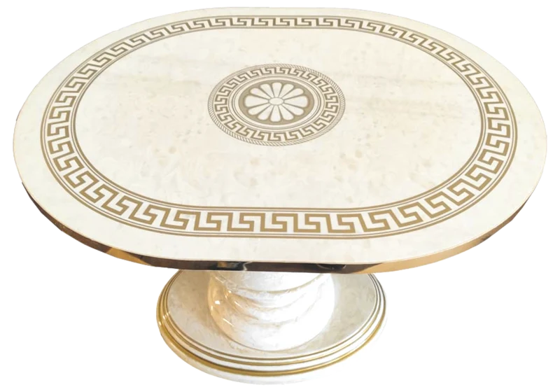 Ensemble meubles de salon baroque beige doré - CROWN