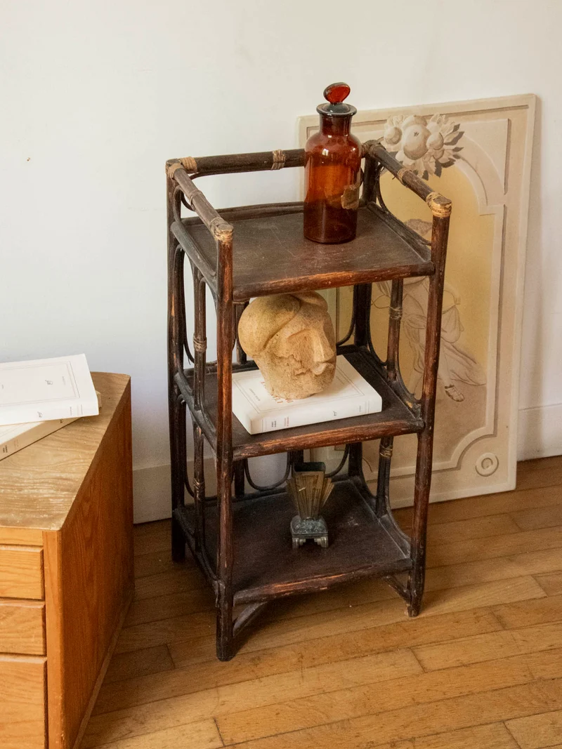 Francine, la table d'appoint en rotin et bambou N°1537