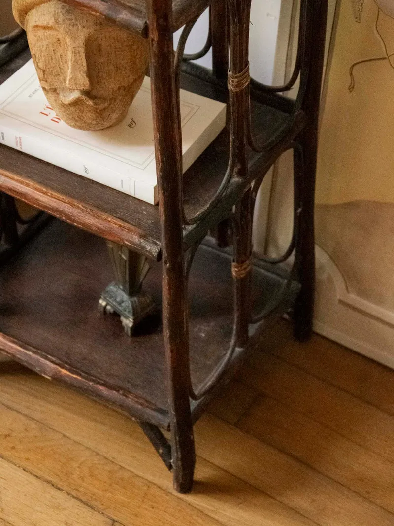 Francine, la table d'appoint en rotin et bambou N°1537