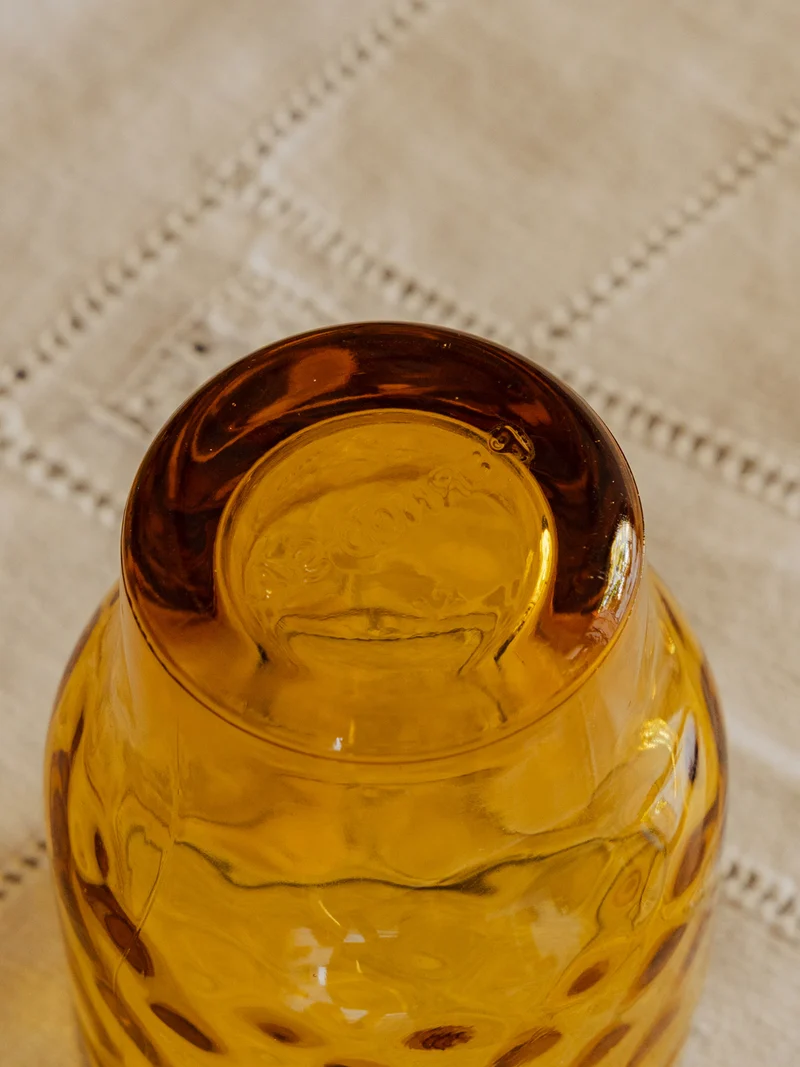 Eugène, le lot de 4 verres en verre jaune N°246