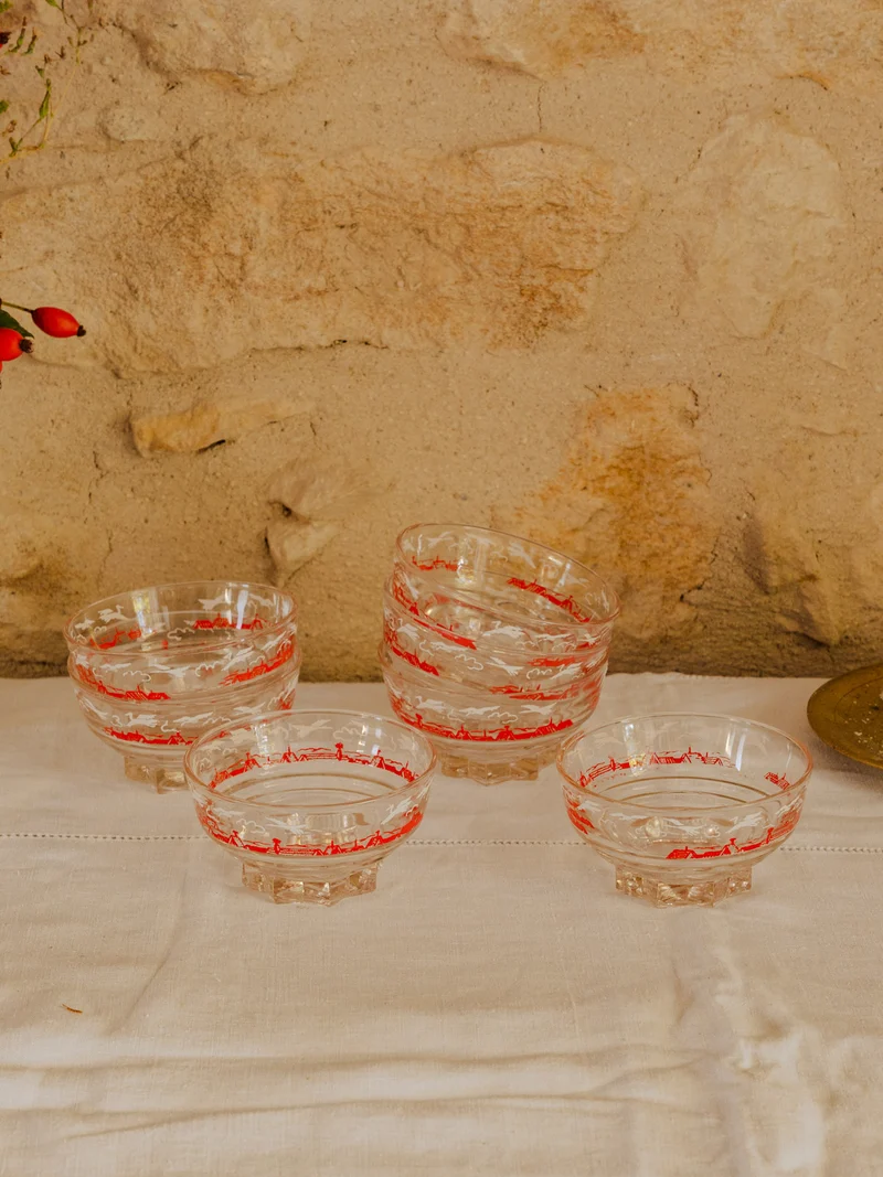Nestor, le lot de 8 coupelles en verre N°748