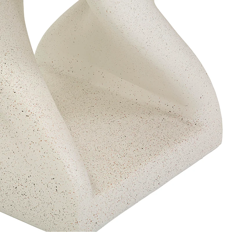 Bout de canapé 34 cm effet pierre Terraza Crème