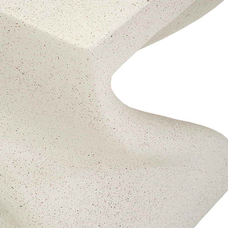 Bout de canapé 34 cm effet pierre Terraza Crème