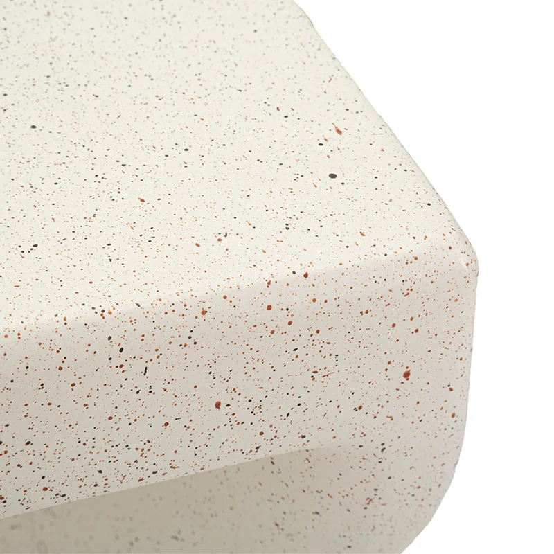 Bout de canapé 34 cm effet pierre Terraza Crème