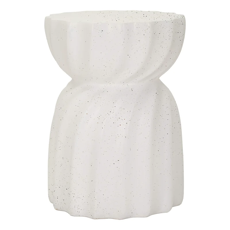 Bout de canapé 36 cm effet pierre Terraza Crème