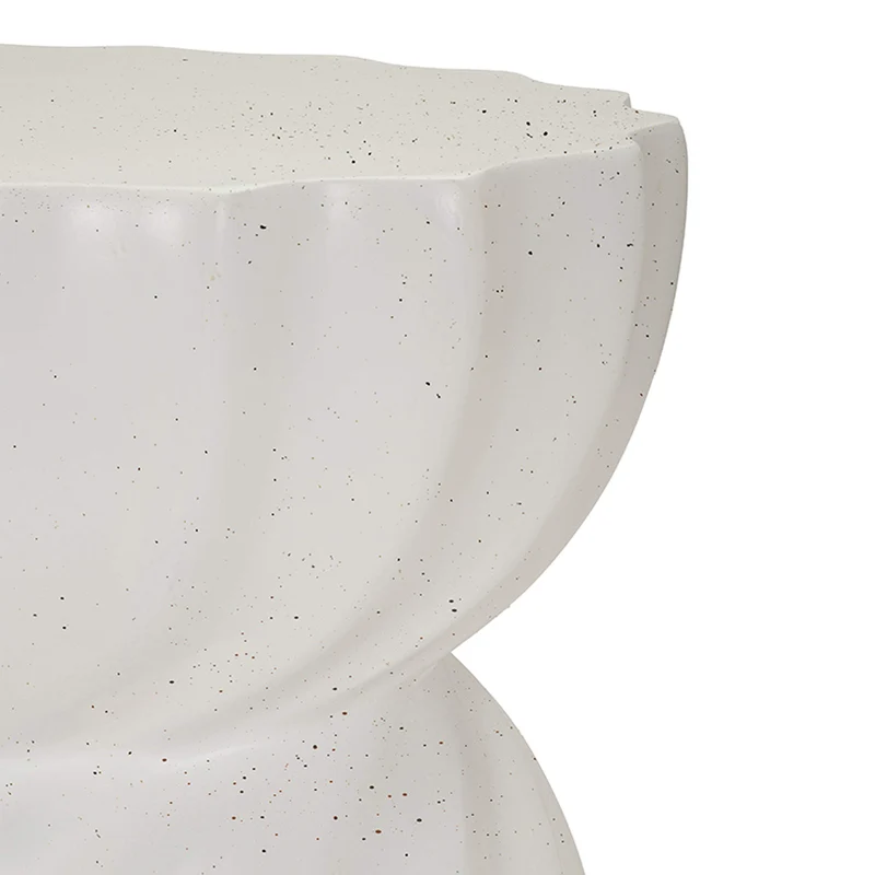 Bout de canapé 36 cm effet pierre Terraza Crème