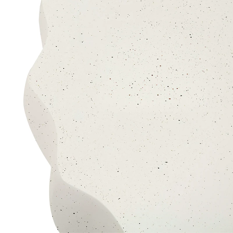 Bout de canapé 36 cm effet pierre Terraza Crème