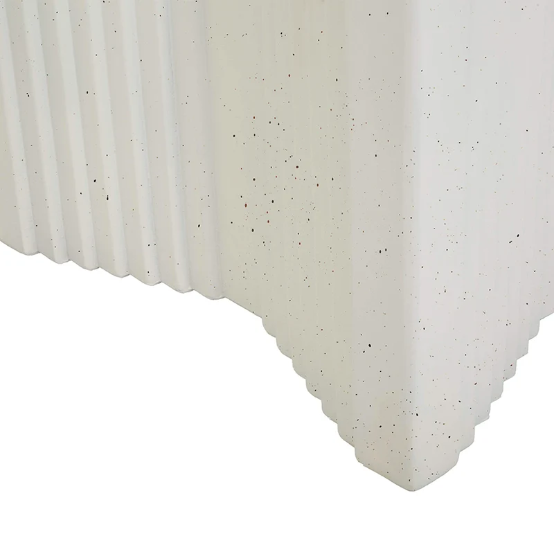 Bout de canapé 40,5 cm effet pierre Terraza Crème