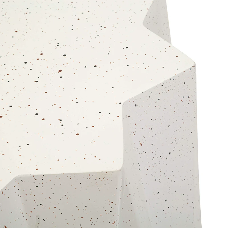 Bout de canapé 38,5 cm effet pierre Terraza Crème