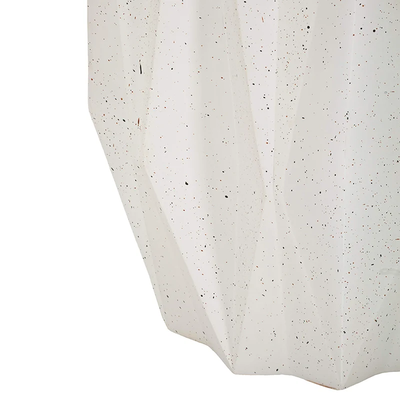 Bout de canapé 38,5 cm effet pierre Terraza Crème