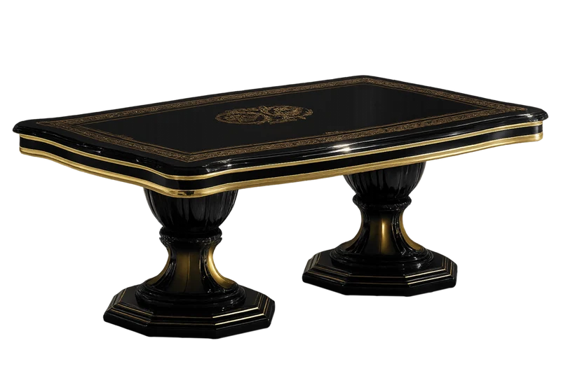 Ensemble meubles de salon baroque noir doré - NOBILE