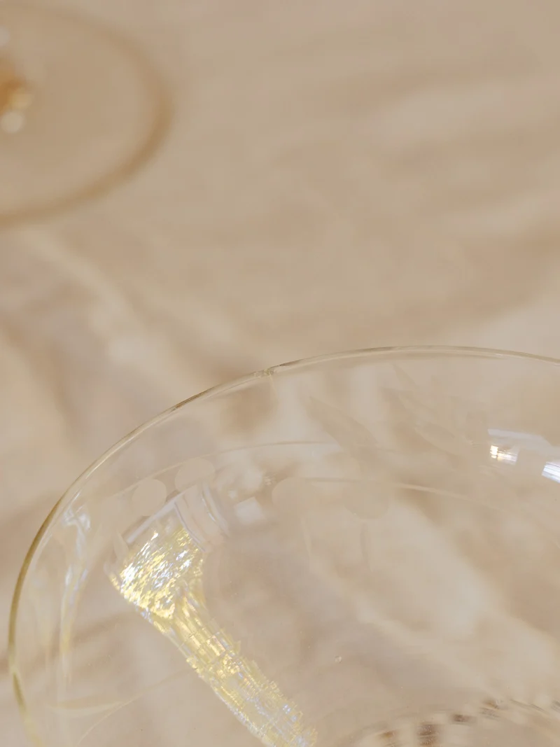 Eugène, le lot de 5 coupes à champagne en verre N°249