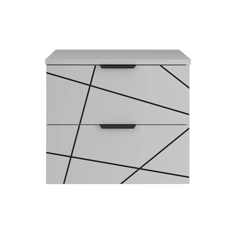 Meuble sous-vasque 60cm plan de toilette Teren Blanc