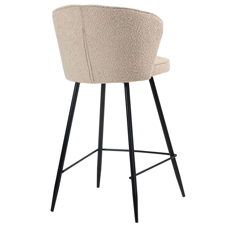 Chaise snack effet laine bouclette sable