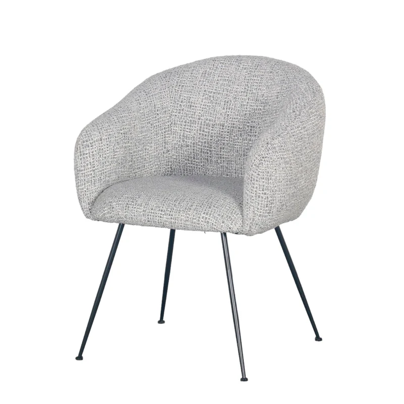 Fauteuil en tissu gris clair VADIM