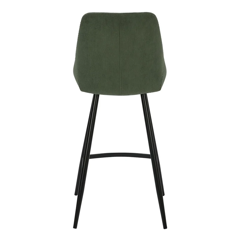 Chaise snack en velours côtelé vert sapin