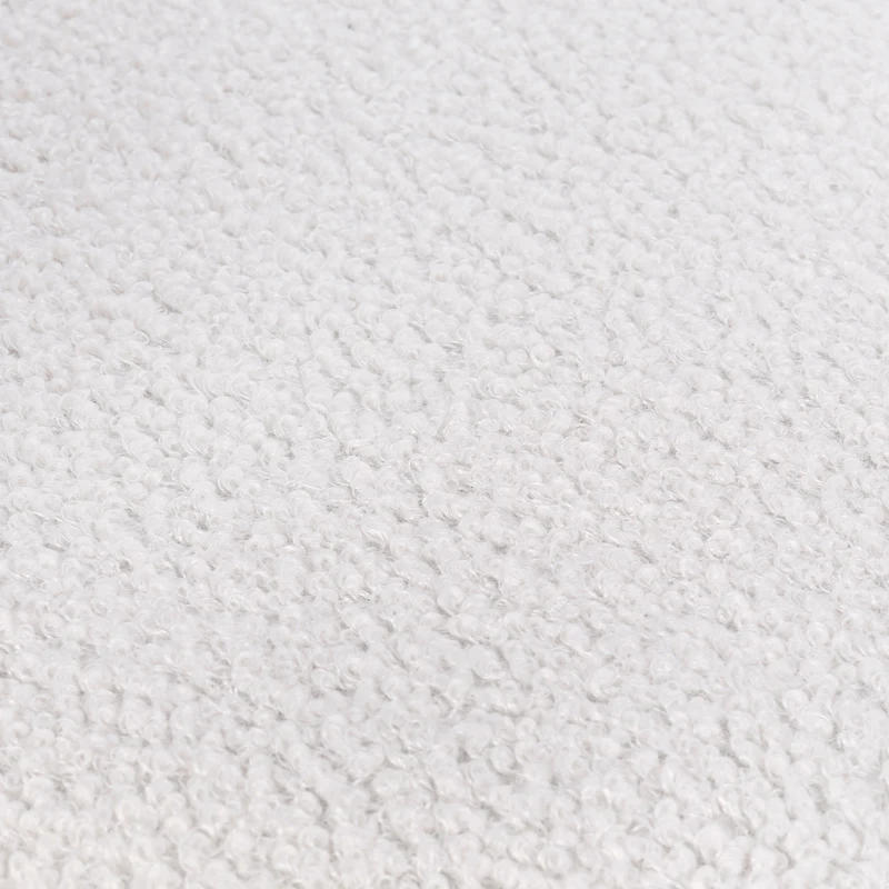 Chaise snack tissu effet laine bouclette blanche