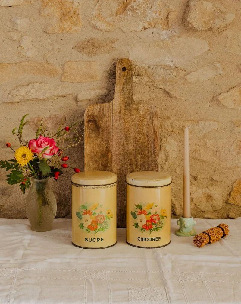 Alix, la paire de pots de cuisine en métal N°1148