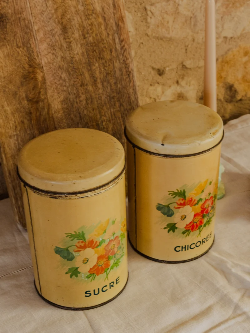 Alix, la paire de pots de cuisine en métal N°1148