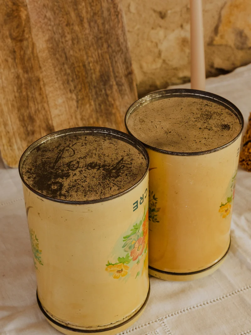 Alix, la paire de pots de cuisine en métal N°1148