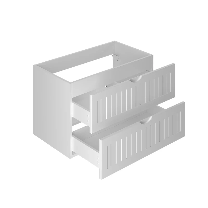 Meuble simple vasque 80cm Soline Blanc