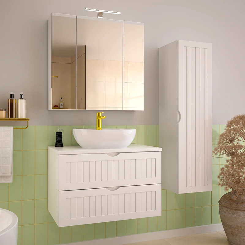 Meuble sous-vasque 80cm Soline Blanc