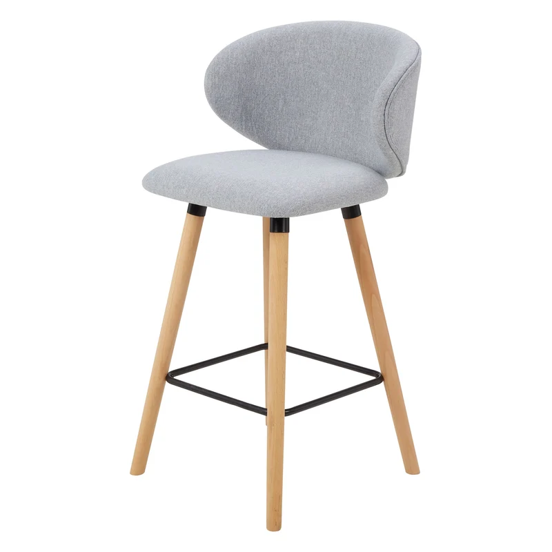 Chaise snack tissu gris clair
