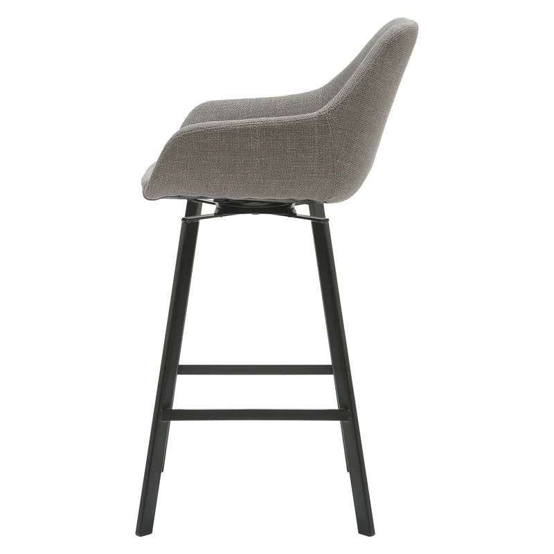 Chaise snack pivotante tissu gris argent