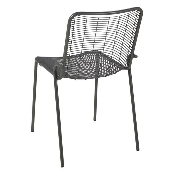 Chaise repas outdoor métal anthracite